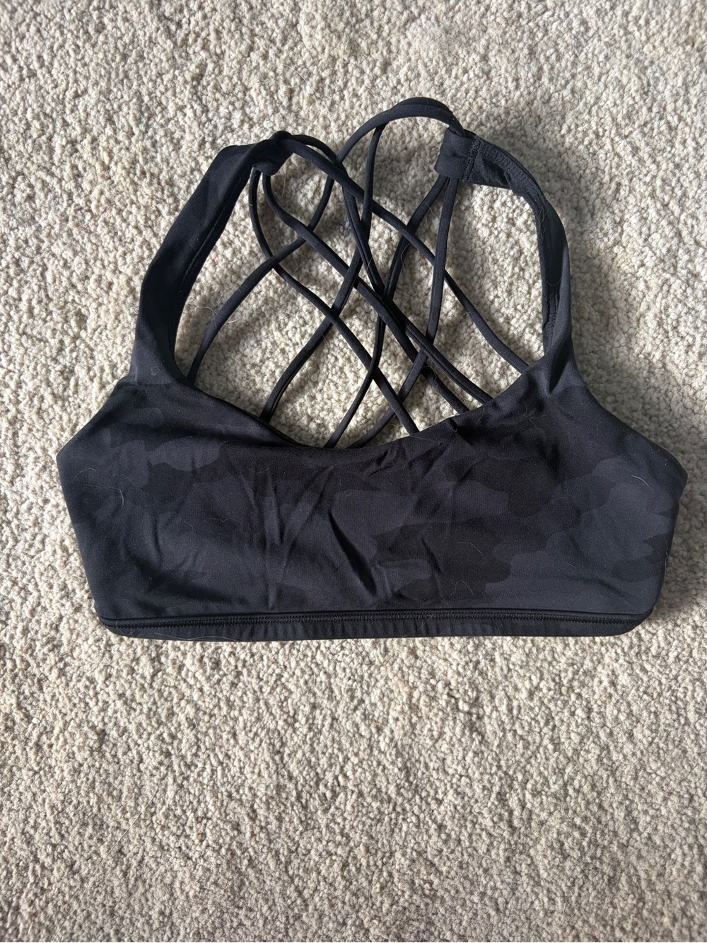 Lululemon Black Camo Free to be Sports Bra